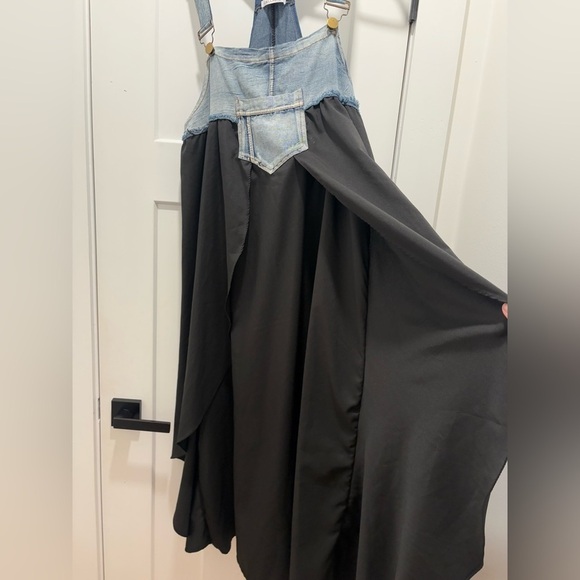 Women’s Maxi Jumper Dress Size M Black/Denim - Picture 5 of 8